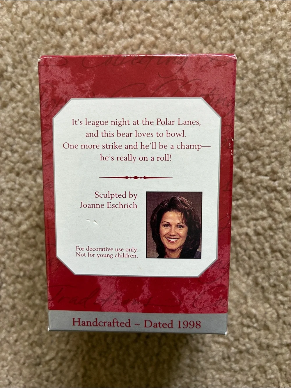 1998 Hallmark Keepsake Ornament Polar Bowler Christmas Tree Ornament